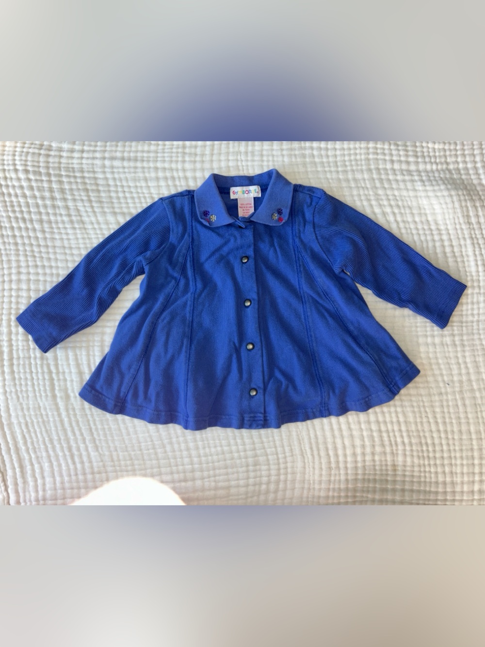 Vintage Gymboree Girls' Bright Blue Button-Front Jacket